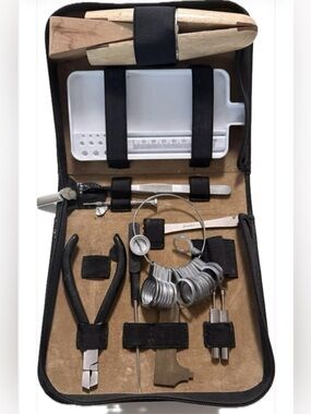 Stone setting tool kit zipper storage case for jewelry crafting projects